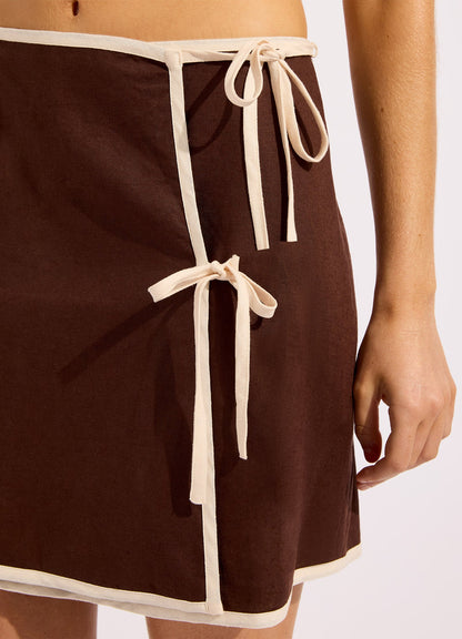 Beach Edit Bind Mini Wrap Skirt