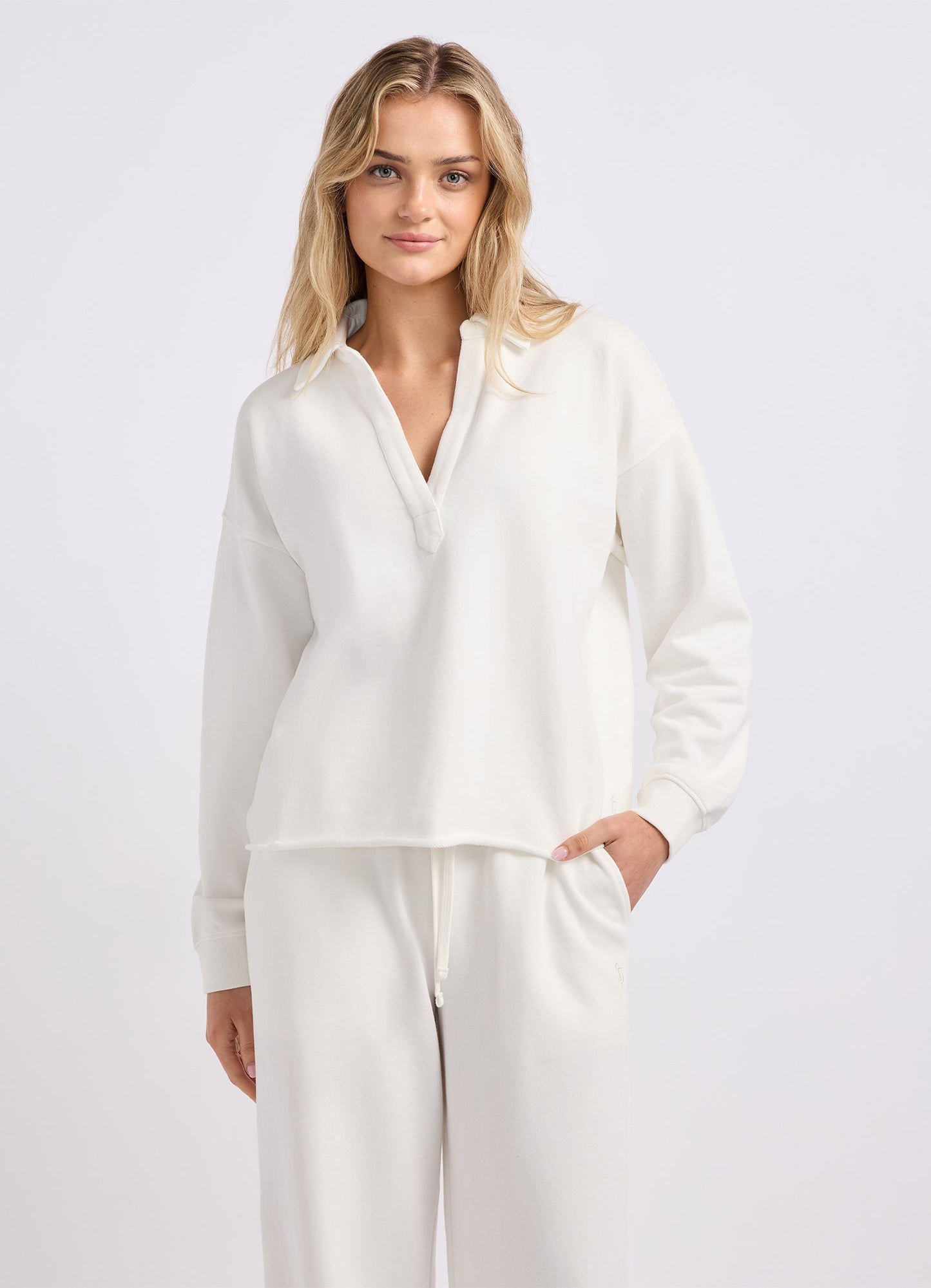 French Terry Polo Popover