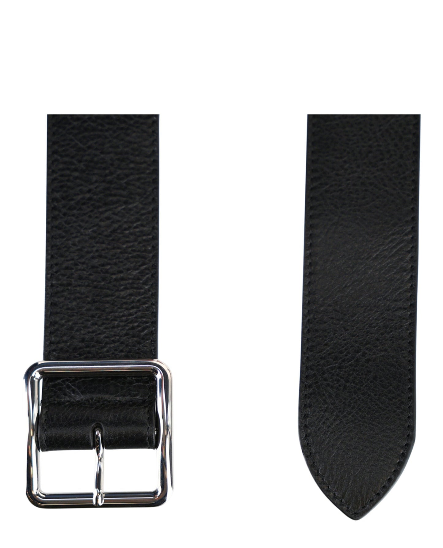 Alexander McQueen Long Pebbled Leather Belt