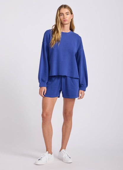 French Terry Puff Sleeve Sweatshirt