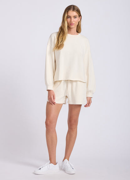 French Terry Puff Sleeve Sweatshirt