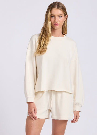 French Terry Puff Sleeve Sweatshirt