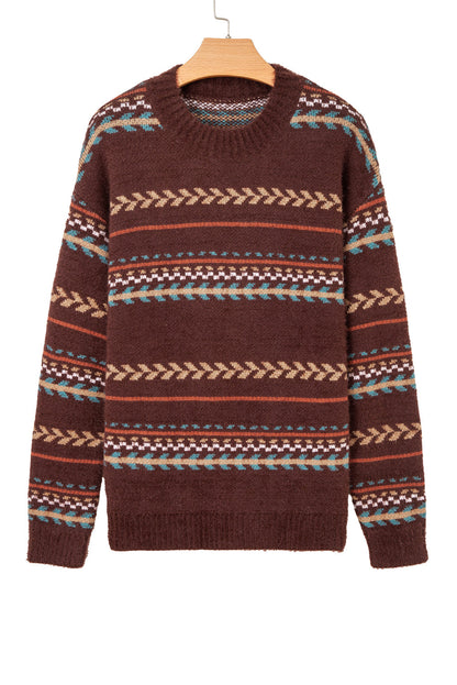 Threaded Pear Madison Knitted Drop Shoulder Sweater