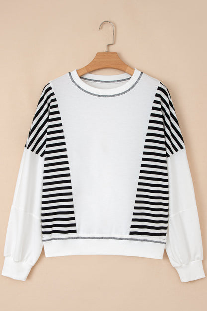 Threaded Pear Clare Contrast Stitching Oversize Sweatshirt