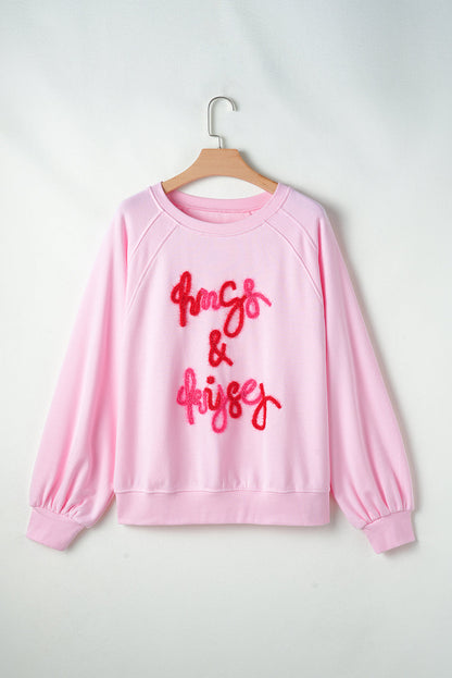 Threaded Pear Emery Embroidered Raglan Sleeve Sweatshirt