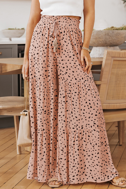 Threaded Pear Analia Leg Dalmatian Palazzo Pants