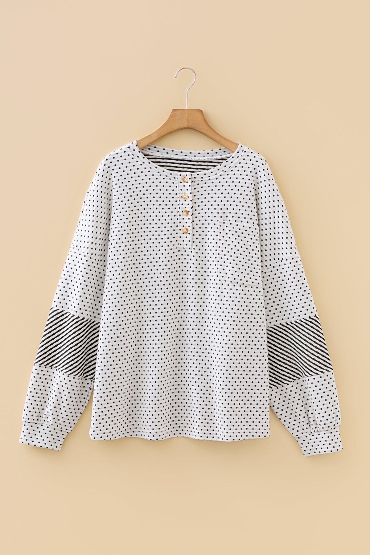 Threaded Pear Jordyn Sleeve Henley top Long Sleeve PLUS Top