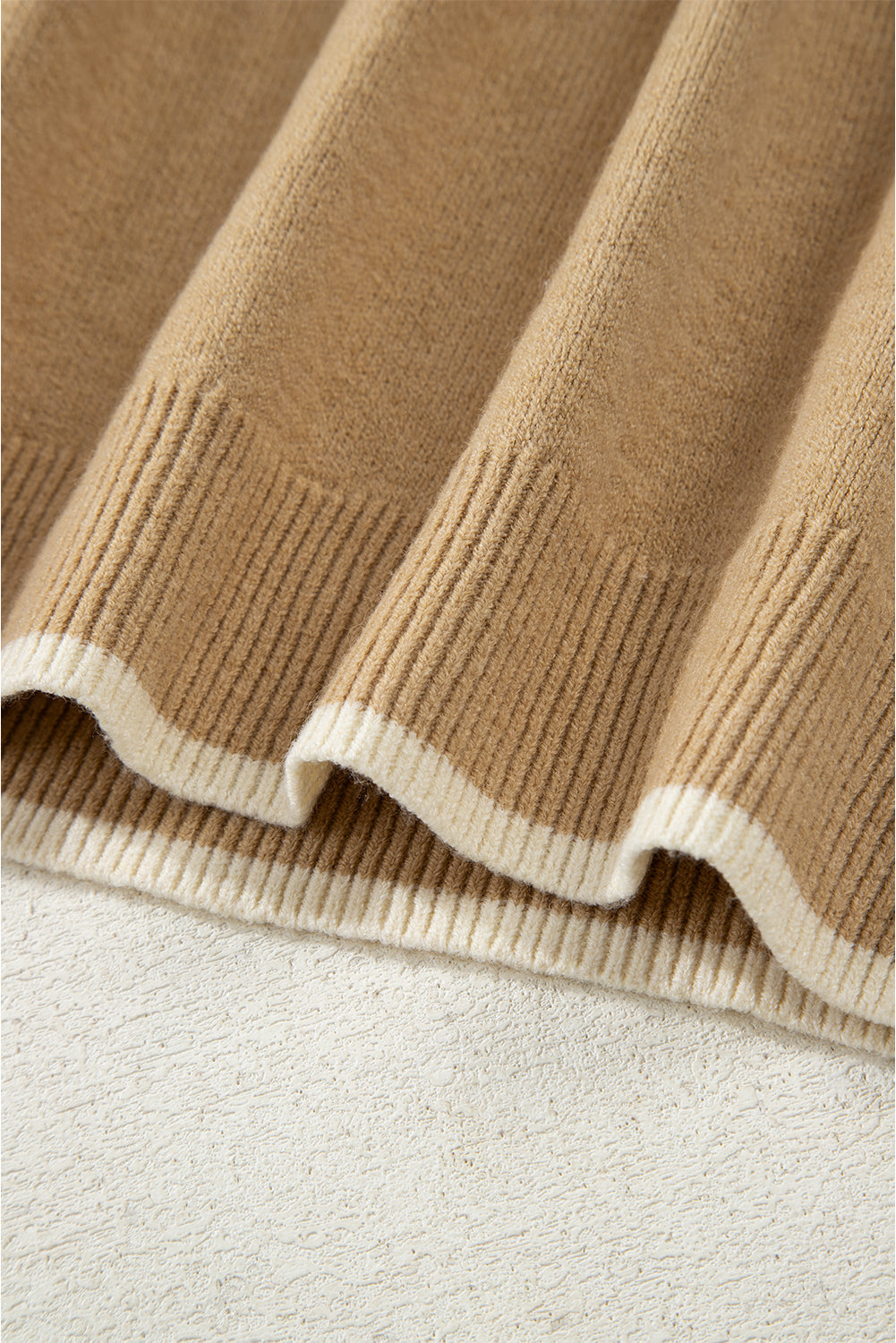 Threaded Pear Ava Cuff Contrast Trim Sweater