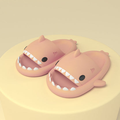 Funny Shark Cartoon Slides for Adults | Indoor & Outdoor Thick Sole Shark Slippers | Non-Slip EVA Cloud Slides for Men & Women