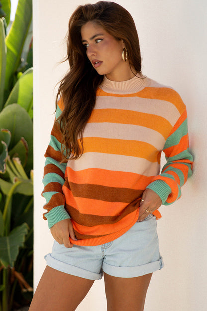 Threaded Pear Racella Drop Shoulder Cozy Sweater