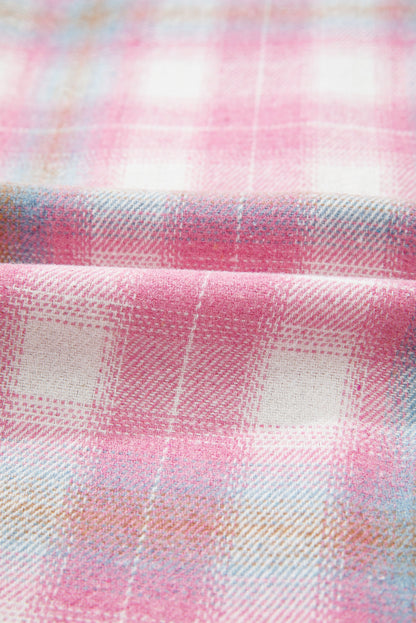 Threaded Pear Sophia Corduroy Flap Patchwork Shacket