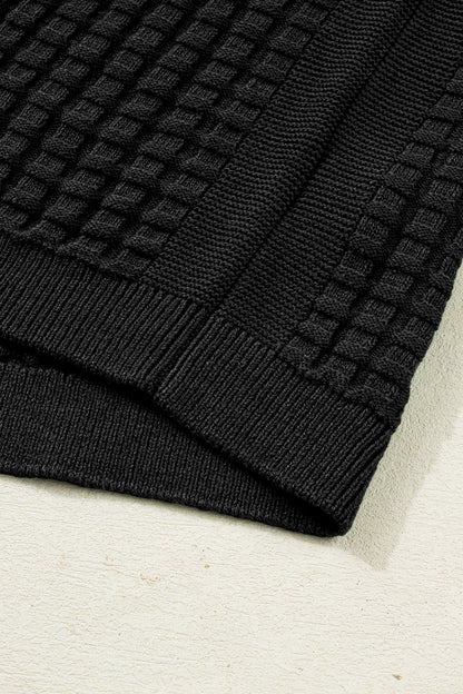 Threaded Pear Marina Textured Short Sleeve Sweater