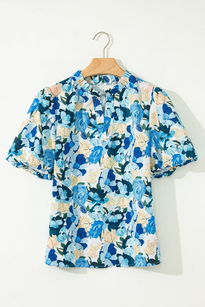 Threaded Pear Leilani Short Puff Sleeve Blouse