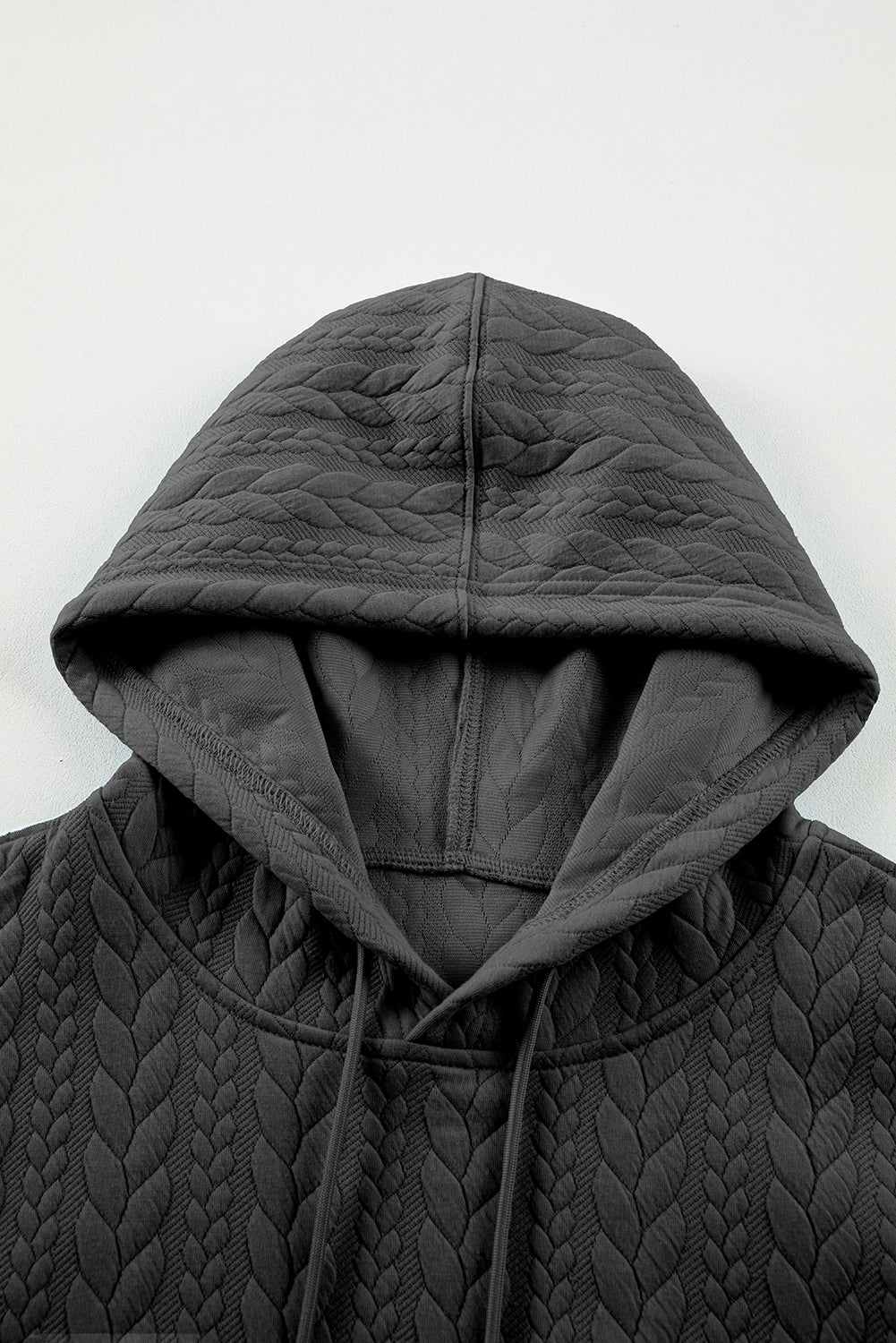 Threaded Pear Promise Textured Baggy Solid Hoodie