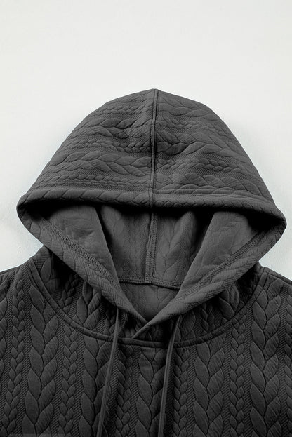 Threaded Pear Promise Textured Baggy Solid Hoodie
