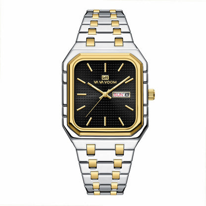 Men’s Luxury Luminous Square Watch | Trendy Square Dial Quartz Wristwatch | Modern Minimalist Glow-in-the-Dark Watch | High-Sense Fashion Waterproof Square Watch for Men
