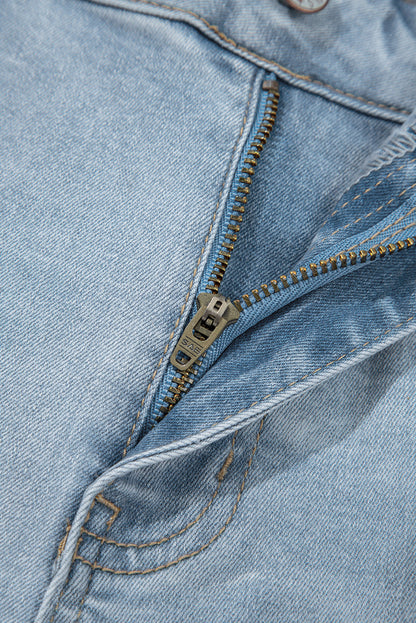 Threaded Pear Kimberly Length Distressed Skinny Jeans