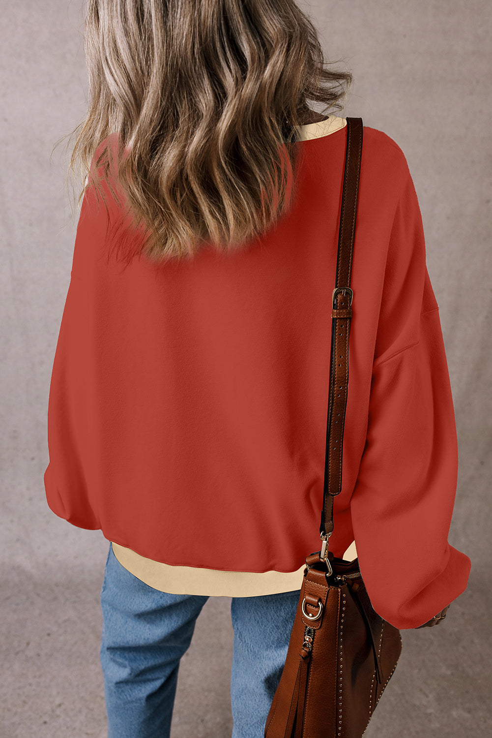 Threaded Pear Abigail Drop Shoulder Oversized Sweatshirt