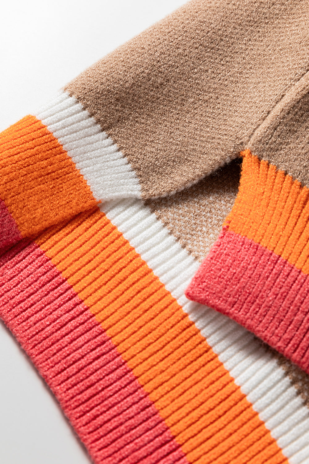 Threaded Pear Scarlett Contrast Striped Baggy Sweater