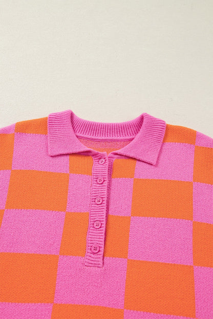 Threaded Pear Meredith Polo Collar Baggy Sweater