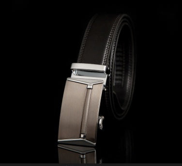 Men’s Factory Direct Automatic Leather Belt | Premium Wholesale Business Ratchet Belt | Luxury Genuine Leather Men's Belt | Sleek Professional No-Hole Automatic Waistband