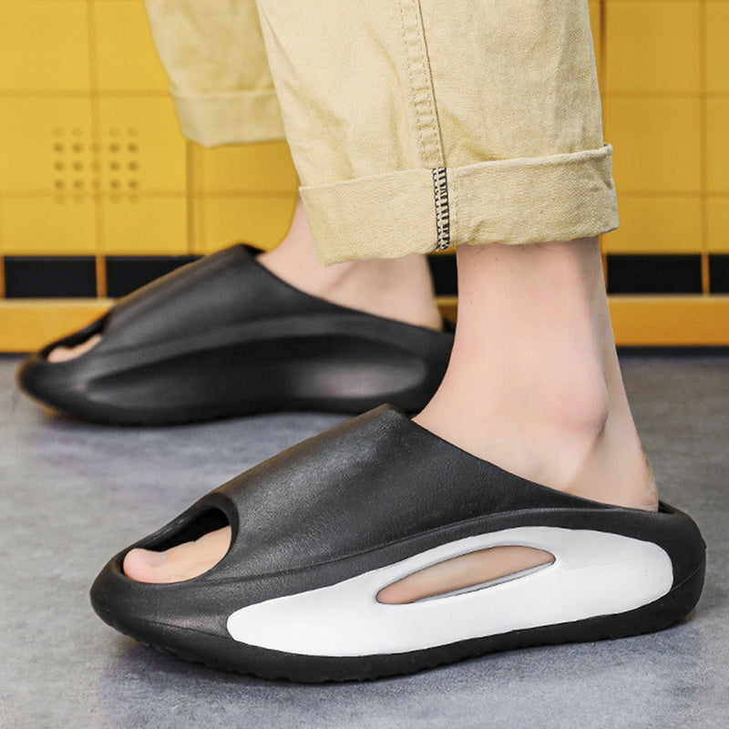 INS Trending Unisex Hollow Slippers | Breathable Peep-Toe Summer Slides | Lightweight Sporty Beach Shoes for Women & Men | Aesthetic Anti-Slip Home & Outdoor Sandals