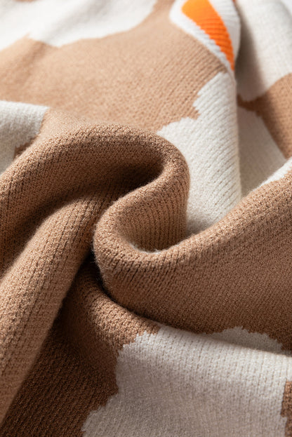 Threaded Pear Scarlett Contrast Striped Baggy Sweater