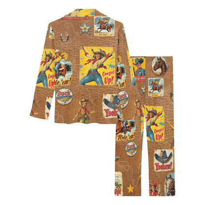Baha Ranch Vintage Cowgirl Collage Pajama Set