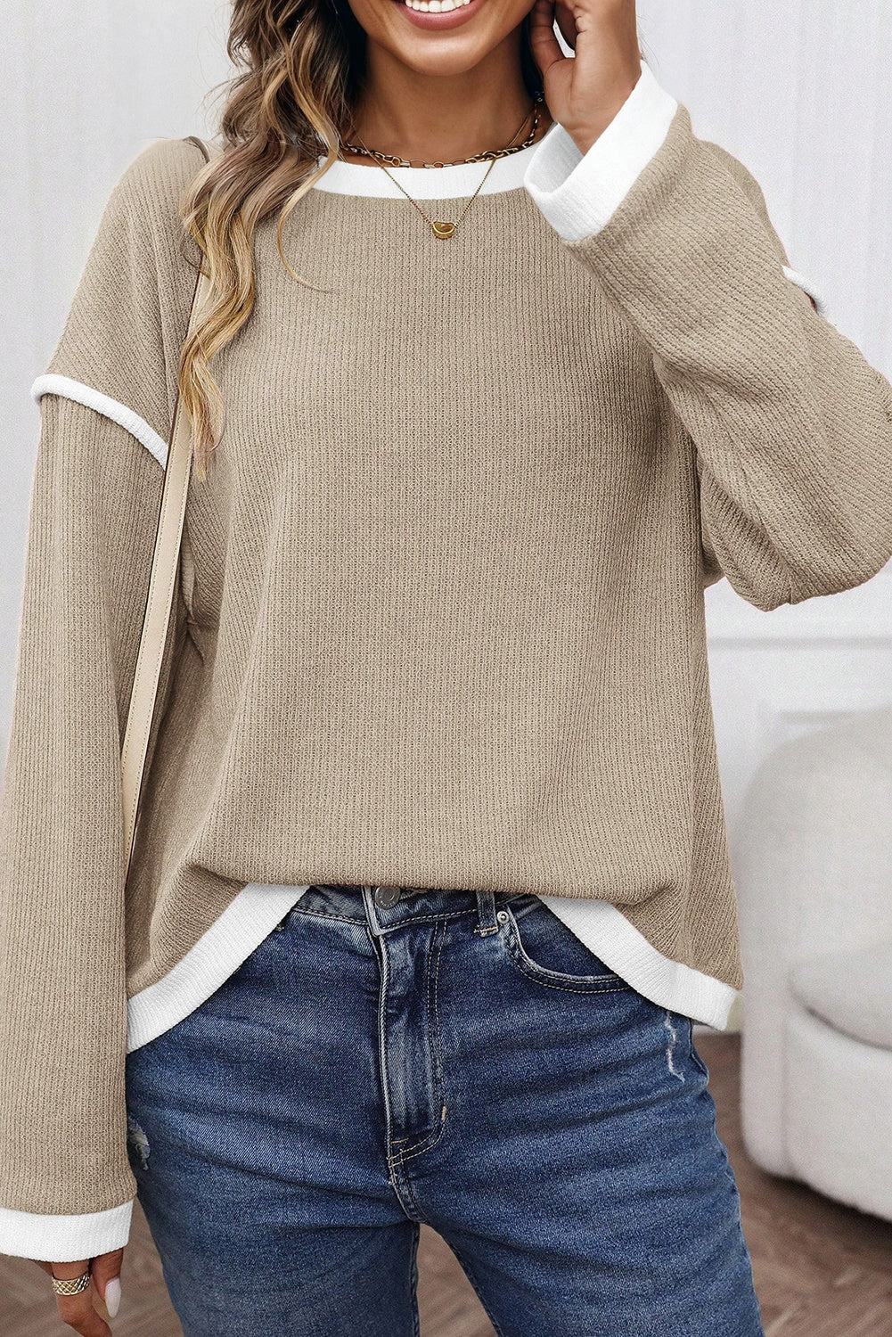 Threaded Pear Frances Drop Shoulder Loose Top