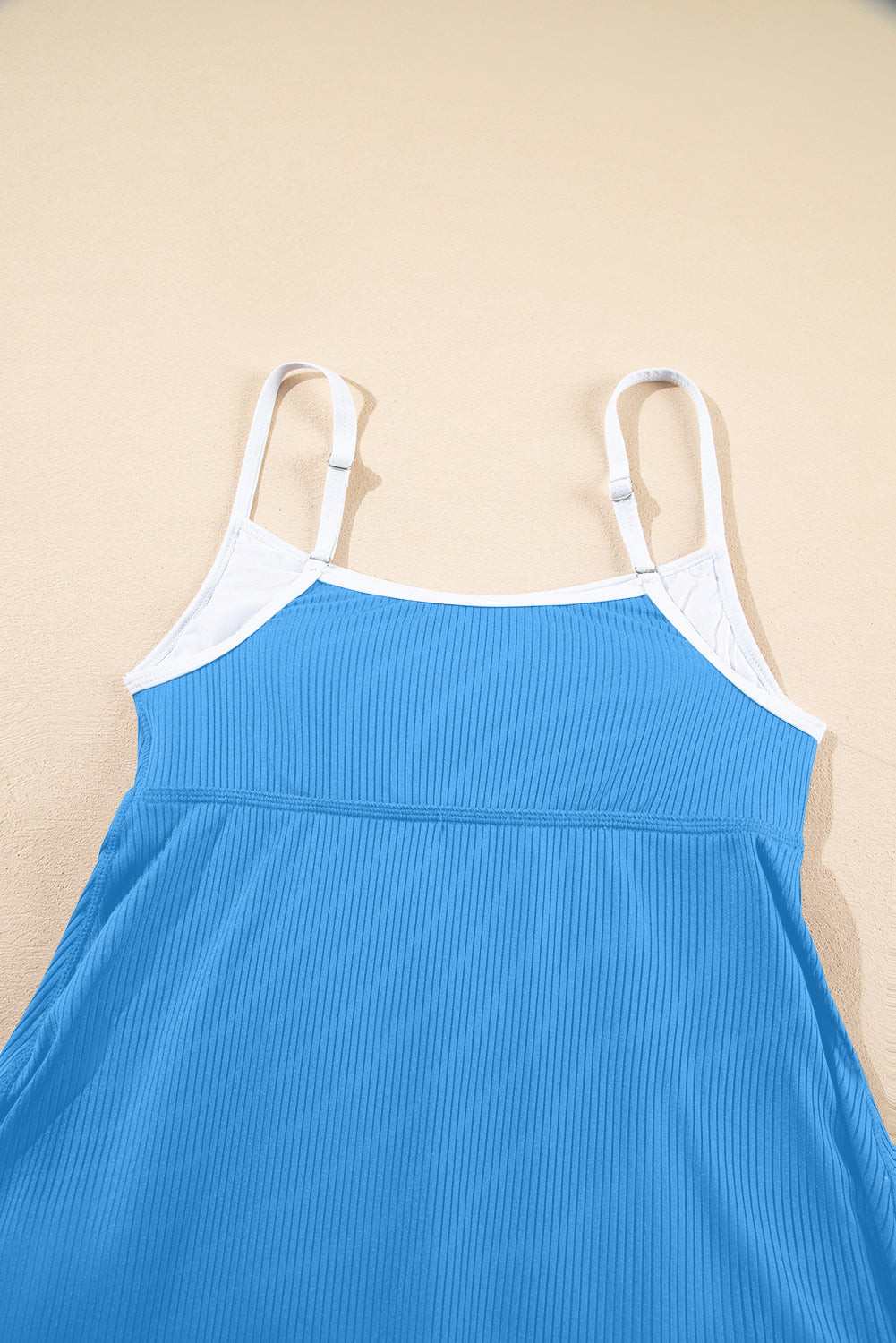 Threaded Pear Eileen Ribbed Lined Swim Dress