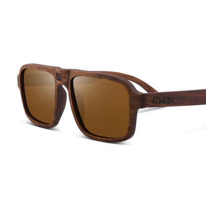 Flyer | Amber | Wooden Sunglasses