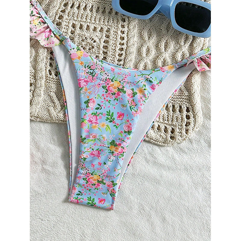 Strappy Bikini High Waist Slimming Resort Beach Hot Spring Swimwear Bikini