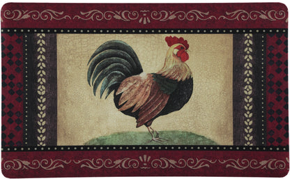 2-Pack Premium Comfort Kitchen Mats (Vintage Rooster)