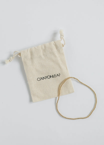 14K Gold Filled || Beaded Stretch Anklet