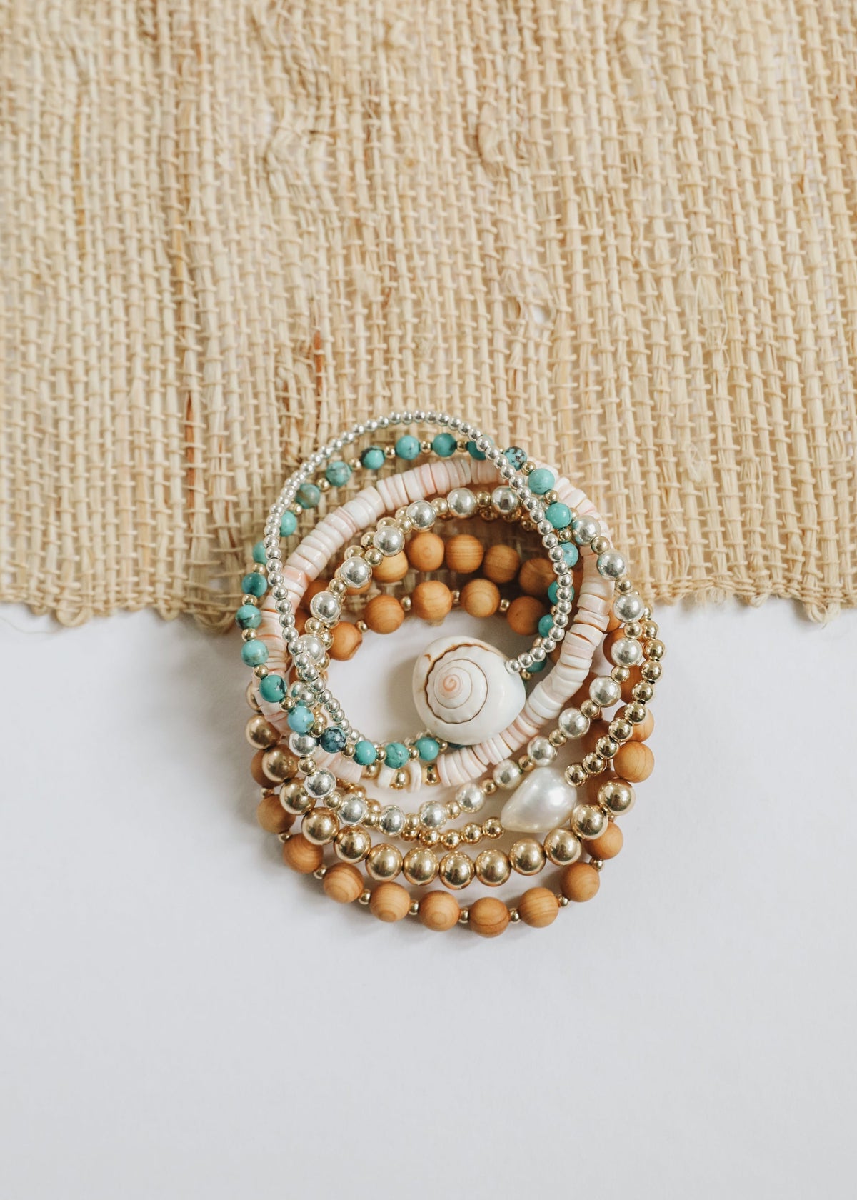 14K Gold Filled || Beaded Stretch Anklet