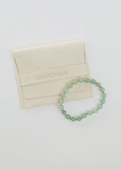 Aventurine Gemstone + 14K Gold Filled || Beaded Stretch Bracelets