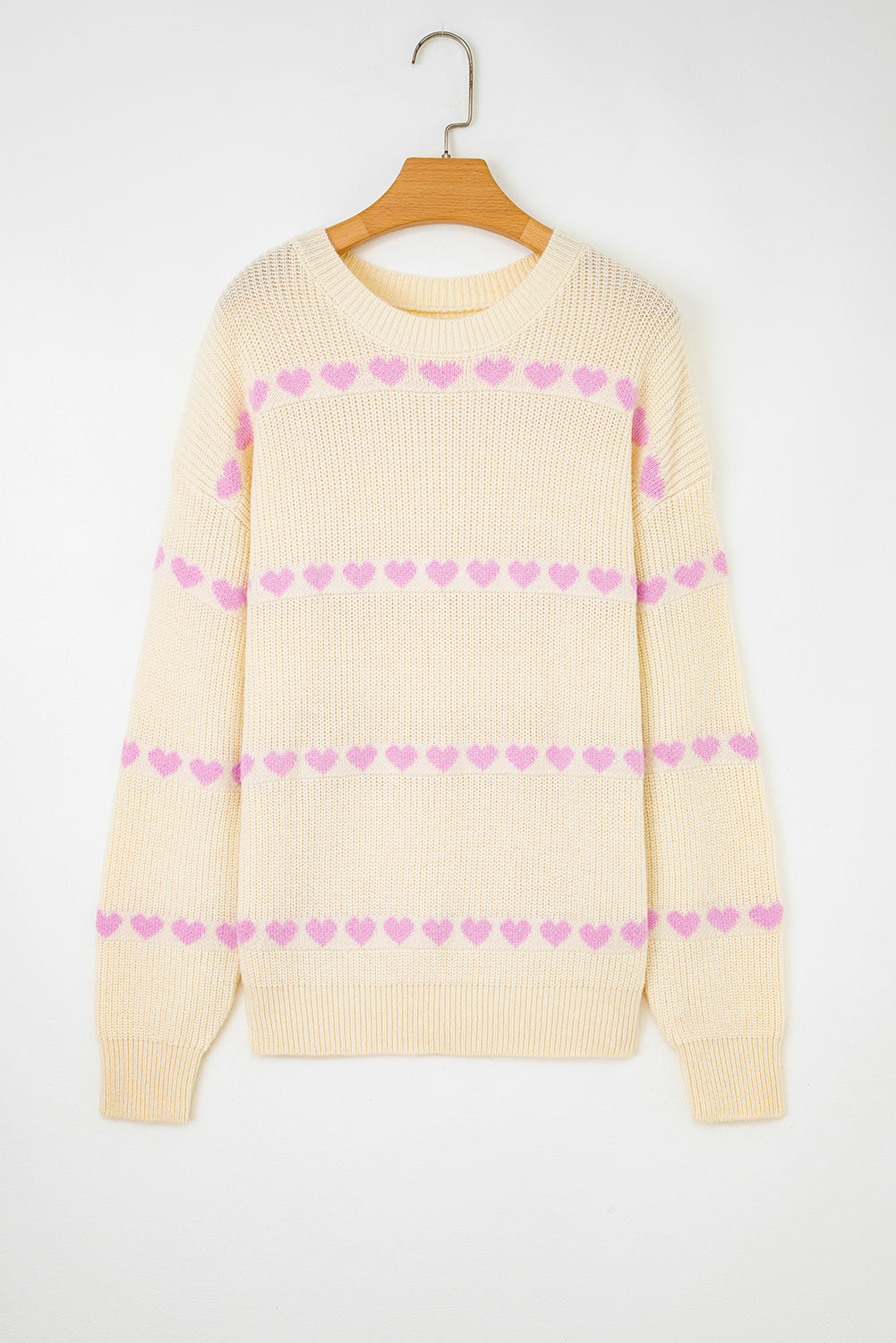 Threaded Pear Navy Valentine Ribbed Knit Sweater