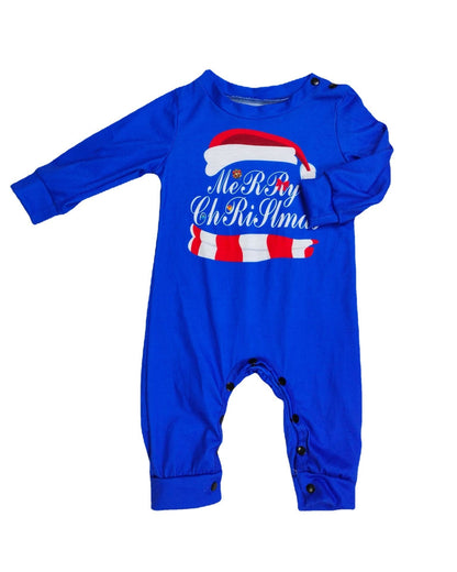 Christmas Hat Letters Printed Homewear Two-piece Set