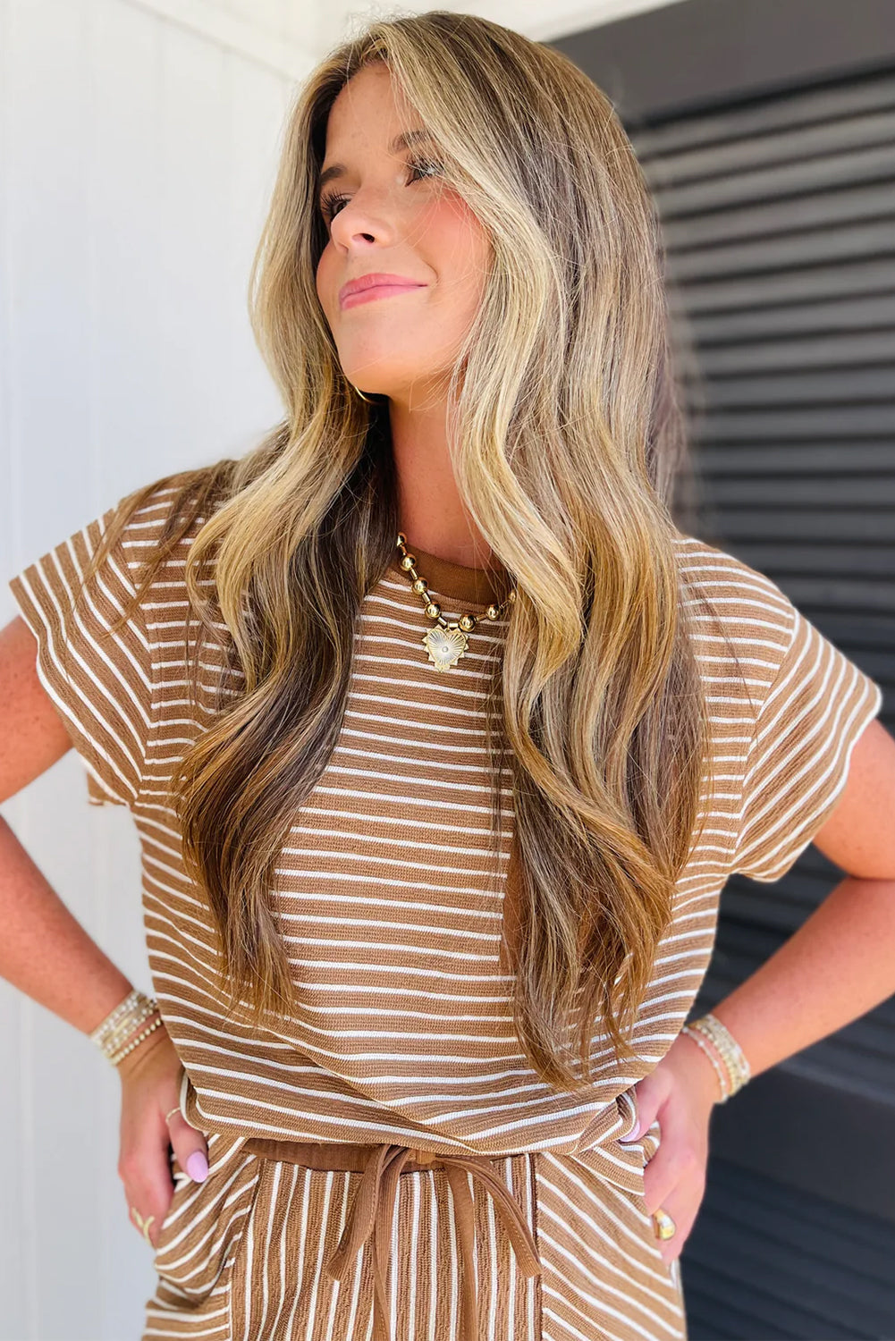 Threaded Pear Aspyn Stripe Tee
