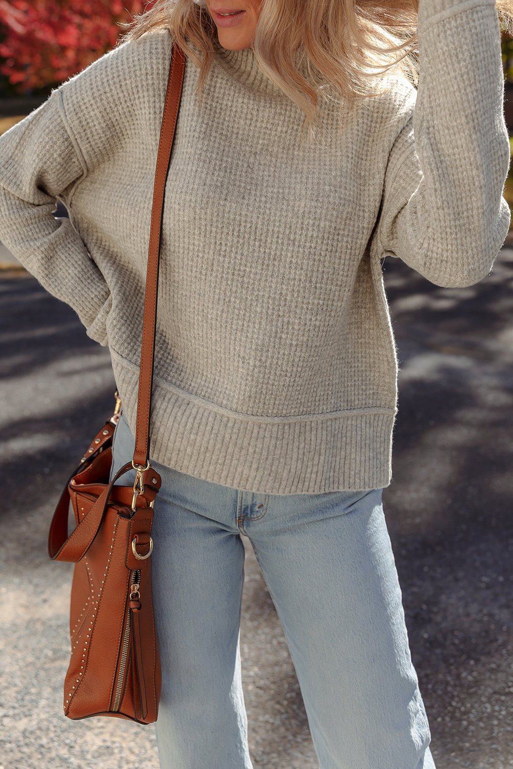 Threaded Pear Isabella High Drop Shoulder Sweater