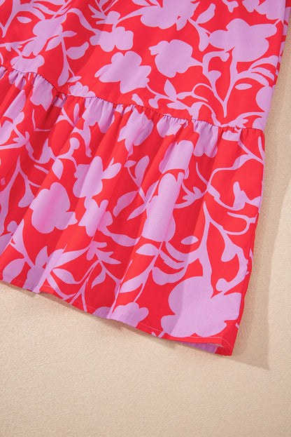 Threaded Pear Milan Ruffle Hem Mini Dress