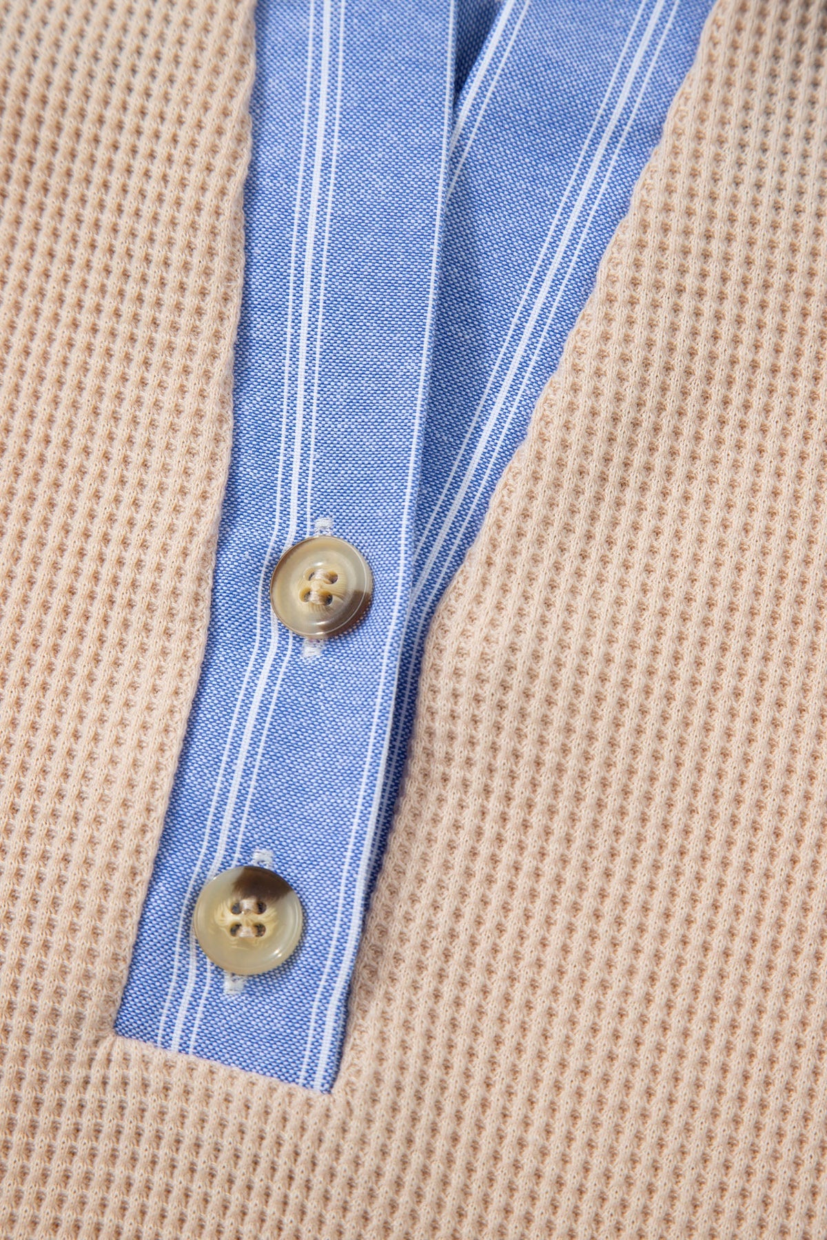 Threaded Pear Evelynn Waffle Knit Collared PLUS Top