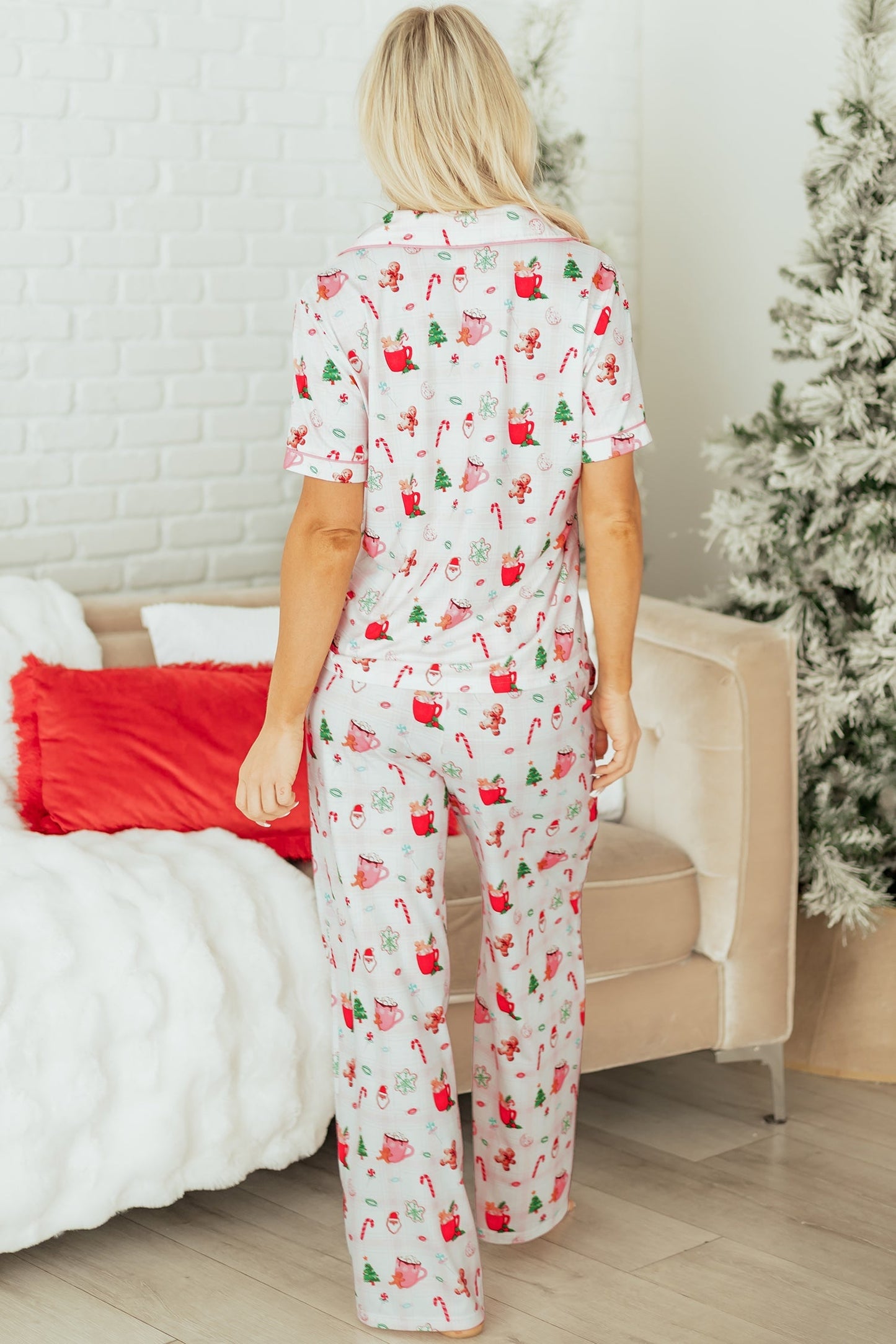 Threaded Pear Destiny Print Short Sleeve PJ Set