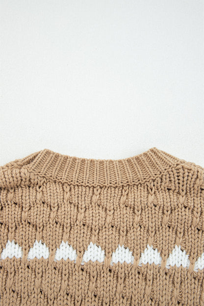 Threaded Pear Avery Puff Sleeve Baggy Sweater