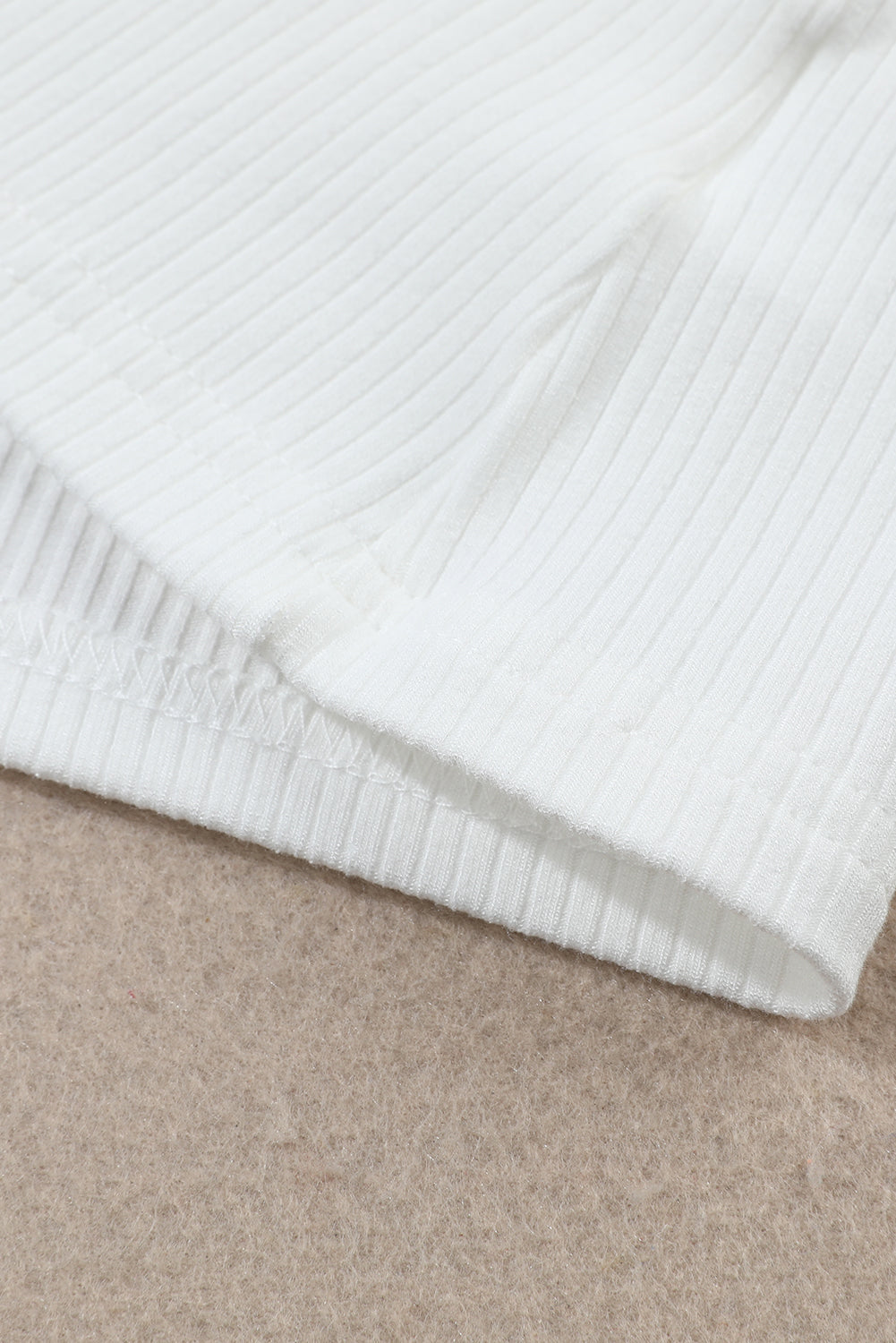 Threaded Pear Adelyn Ribbed Knit High Long Sleeve Top