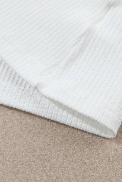Threaded Pear Adelyn Ribbed Knit High Long Sleeve Top