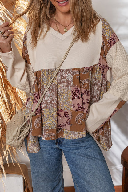 Threaded Pear Colette Sleeve Loose top Long Sleeve Top