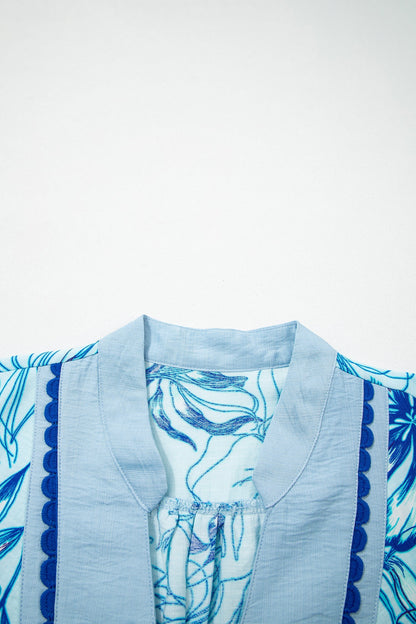 Threaded Pear Aylin Floral Short Sleeve PLUS Blouse