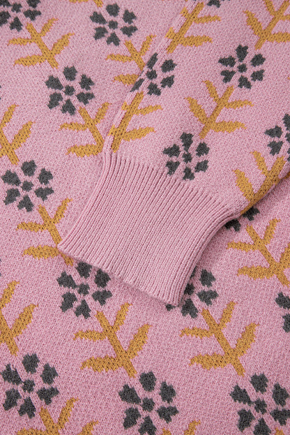 Threaded Pear Dulce Ribbed Banded Cardigan Sweater