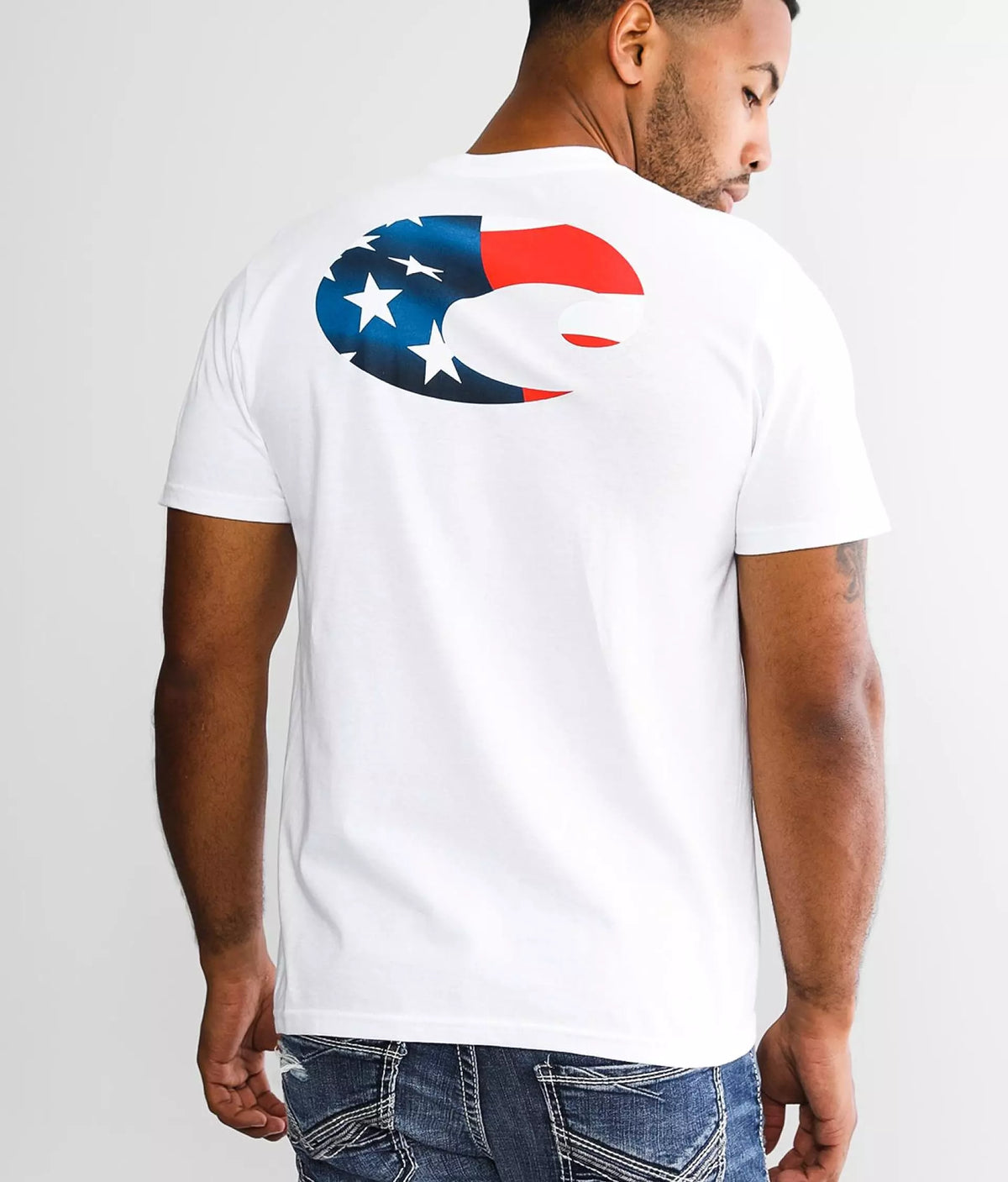Costa Men's Flag Short Sleeve Crew T-Shirts